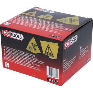 KS เครื่องมือ-117.0222 A-ยืนด้วยสัญลักษณ์ฟ้าผ่าและถ้วยดูด-ป้าย4042146886823และการรักษาความปลอดภัย - Product Image 4