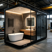 OEM ODM Furnitur Kamar Mandi Prefabrikasi Ukuran Kustom Modular untuk Proyek Villa