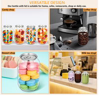 Boîte en PET transparente légère de qualité alimentaire et écologique avec couvercle en aluminium facile à ouvrir pour l'emballage de thé glacé et de boissons gazeuses