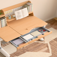 Ensemble chaise et bureau minimaliste pour enfants, réglable en hauteur, ergonomique, aspect bois, écologique, durable, pour petit espace, bureau à domicile, chambre