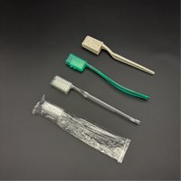 Kit de brosses à dents et de dentifrice miniatures en plastique jetables pour les clients d'hôtel