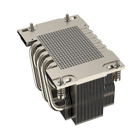 Disipador de Calor para CPU con Ventilador de Refrigeración por Aire PWM y Aletas de Aluminio, 5 Tubos de Calor de Cobre en la Parte Inferior para Procesador de Servidor 2U AMD SP6 LGA 4844