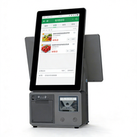 Système de point de vente à double écran 15,6 pouces, nouvelle conception, caisse enregistreuse intégrée, imprimante de reçus, scanner, supermarché, commerce de détail, épicerie
