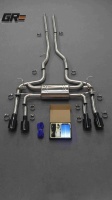 Système d'échappement Catback à valves en acier inoxydable SS304 pour Jaguar F-TYPE X152 3.0T 2014-2023, section intermédiaire arrière, silencieux à quatre sorties, amélioration du système d'échappement
