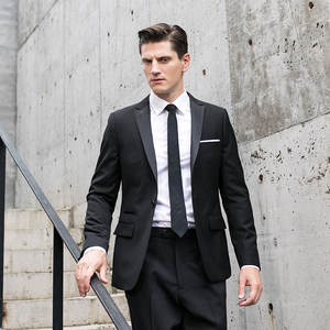 Blazer de smoking noir ajusté à simple boutonnage pour homme, idéal pour les dîners et les mariages, avec poche pour billet – Meilleure vente - Product Image 2