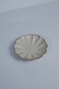 New Arrival Modern Matte <b>Black</b> Irregular Shaped Plate Unique <b>Serving</b> <b>Tray</b> with Dividers for Sushi Sashimi Salad Appetizer - Product Image 2