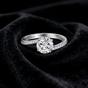 925 <b>Silver</b> Women's <b>Ring</b> Luxury Rhodium Plated Zirconia Jewelry Daily Engagement & Party Promise <b>Ring</b> <b>Set</b> - Product Image 4