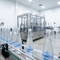 Ligne de production de machines de remplissage automatique d'eau en bouteille 3 en 1, usine d'embouteillage d'eau minérale avec système de soufflage, d'étiquetage et d'emballage