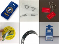 Label Gantungan PVC Teknologi Kustom Berkualitas Super dengan Logo Cap Emas Cap Perak Embossed