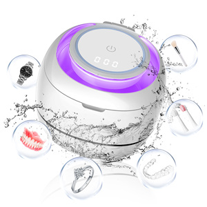 Limpiador Ultrasónico para Retenedores 45kHz, Limpiador <span class=keywords><strong>de</strong></span> Dentaduras Postizas 180ml, Limpiador <span class=keywords><strong>de</strong></span> Aparatos Dentales para Alineadores, Protectores Bucales Nocturnos, Frenillos y Joyas - Product Image 1