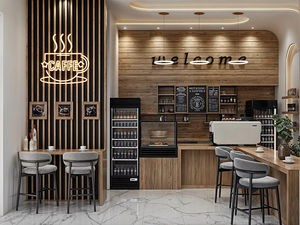 Personalizado de madera de diseño de barra de café moderno restaurante Mesa silla conjunto de lujo cafetería muebles - Product Image 4