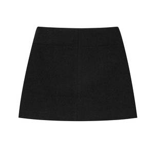 Conjunto de 2 Piezas de Falda Mini Informal de Moda para Mujer 2026 con Chaleco Sin Mangas con Cuello Redondo y Top Corto con Decoración de Bolsillo Retro - Product Image 5