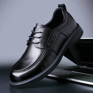 Nouvelles chaussures en cuir pour hommes, décontractées et habillées, à bout rond, extra-larges, en cuir de vachette de qualité supérieure - Product Image 6