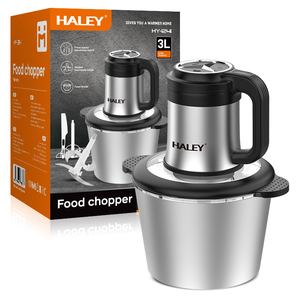 Robot culinaire automatique compact HALEY, hachoir à viande électrique, hachoir à légumes, <span class=keywords><strong>moteur</strong></span> en cuivre 1200W, acier inoxydable 5L - Product Image 2