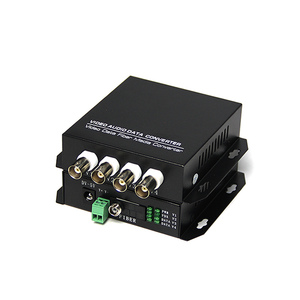 1 par de modo único de fibra de 4 canal RS485 devolver datos óptico Digital Video Converter - Product Image 1