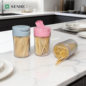Nouveau style, <span class=keywords><strong>cure</strong></span>-dents jetables en bambou en <span class=keywords><strong>gros</strong></span> flacon pour fêtes, restaurants et hôtels - Product Image 4