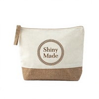 Pochette cosmétique en toile de jute épaisse de haute qualité Bangji OEM, pour femmes, pour le soin quotidien, organiseur de rangement pour articles de toilette