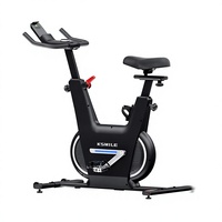 Vélo d'exercice vertical Kanglejia K8958P à entraînement par courroie - Conception compacte à commande électromagnétique pour usage domestique et perte de poids
