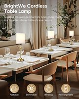 TSINYE Lampe de table moderne rechargeable en laiton doré pour restaurant Luminaires sans fil à led Lampe de table à led