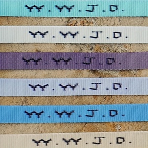 Wwjd dệt những gì sẽ Jesus làm vòng tay jacquard Vòng đeo tay Christian Nhà thờ gây quỹ Quà Tặng W.W.J.D. Vòng Tay Vải - Product Image 4