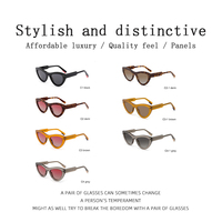 Nouveauté Lunettes de soleil œil de chat haut de gamme personnalisées UV400 polarisées en acétate, mode unisexe pour hommes et femmes, en stock