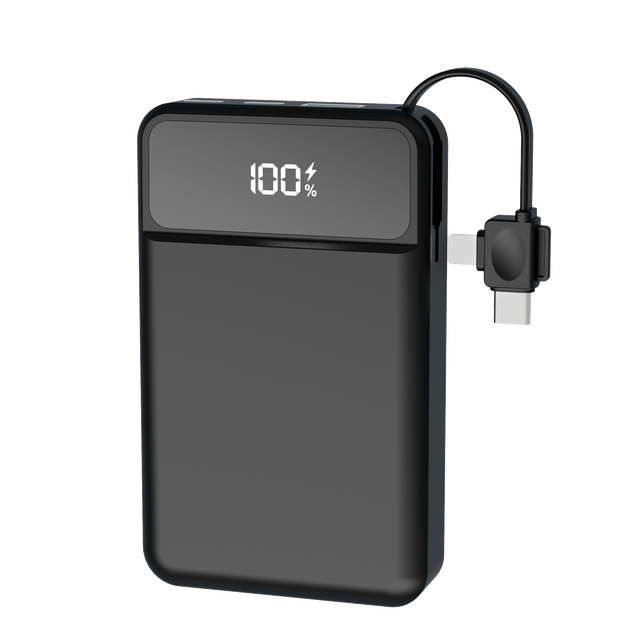 Hot Sale Portable 10000mAh Power Bank With Type-C Cable High Capacity PD22.5W Fast Charging Mini Powerbank for Phone