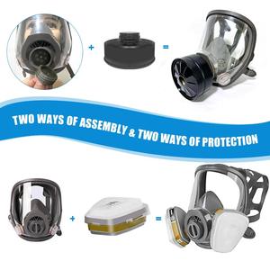 <span class=keywords><strong>Masque</strong></span> à gaz intégral CF6800A avec filtre à charbon actif, respirateur antigaz réutilisable - Product Image 5
