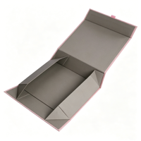 Boîte d'emballage personnalisée rose pour cils, boîte cadeau rigide pliable en papier avec fermeture magnétique et plateau pour kit d'extension de cils