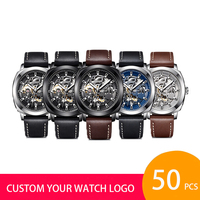Montre-bracelet mécanique automatique de luxe sportive étanche Benyar BY-5121 5121 pour hommes, personnalisable avec votre propre logo OEM/ODM, Reloj Hombre