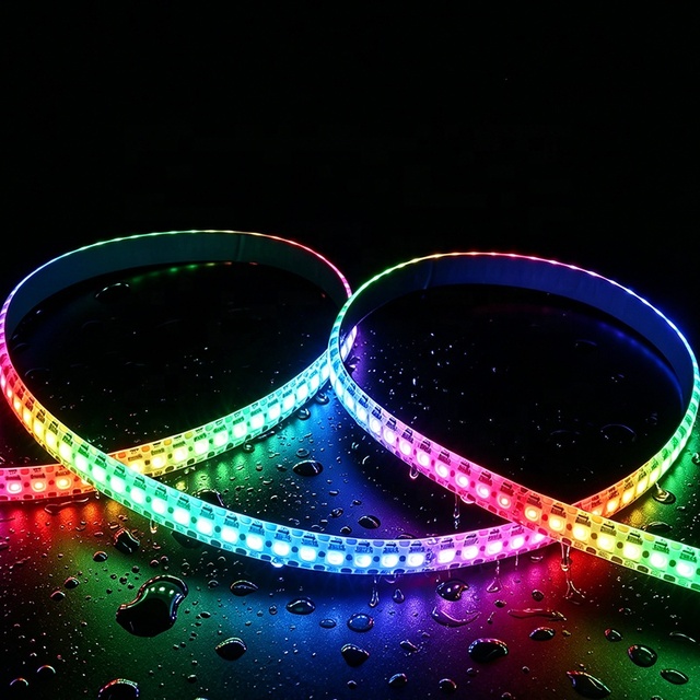 Flexible PCB Bendable SK6812 RGBIC Pixel LED Strip High Brightness 144 LEDs/m USB & IP65 Rated Multiple Color Options