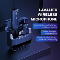 K91 Tiktol Micrófono Lavalier inalámbrico para exteriores Micrófono inalámbrico Reducción de ruido para iPhone para teléfono tipo C