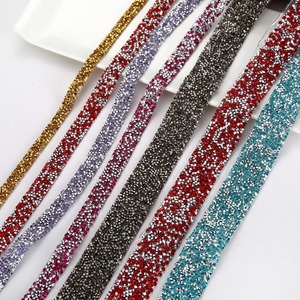 Bandes de strass en résine à dos plat, autocollants décoratifs pour nail art, chaînes de cristaux DIY, couleur argent blanc AB - Product Image 2
