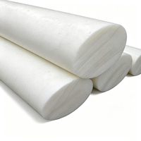 Barre en PTFE blanc en gros en stock, bonne auto-lubrification et faible coefficient de friction