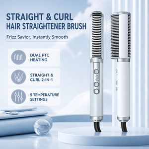 Peigne lissant chauffant Torlin OEM ODM à double PTC, brosse lissante chauffante, brosse de coiffage lissante, 230 degrés Celsius, <span class=keywords><strong>450</strong></span> degrés <span class=keywords><strong>Fahrenheit</strong></span> - Product Image 1