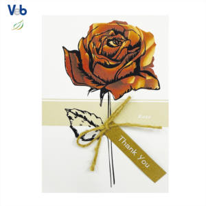 Tarjeta de Papel Kraft Ecológica Negra con Diseño de Siluetas de Flores de Estaciones del Año, Personalizada por Diseñadores Profesionales - Product Image 1