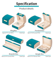 Direkte Schmuckbox Kompakt Marineblau Mini Grün Schmuckverpackung Modische Armbänder Große Verlobungsbox