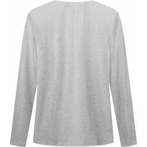 Haut tricoté à manches longues pour femme, col rond, en mélange de coton doux, idéal pour l'hôpital - Collection 2026 - Product Image 5