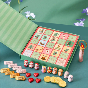 บรรจุภัณฑ์เครื่องสำอางกระดาษกระดาษแข็งหรูหราปฏิทินแอดเวนท์กำหนดได้เองของขวัญวันคริสต์มาสกล่องแอดเวนเทอร์ zum befll - Product Image 5