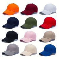 Haut de gamme coton Baseball imprimable Logo brodé Hard Top Six pièces panneau léger couleur unie casquette à visière chapeau