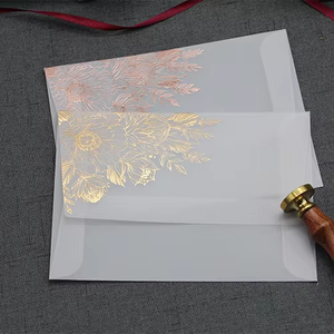 Papier vélin personnalisé, papier ciré translucide, enveloppe pour emballage de cadeau de mariage - Product Image 3