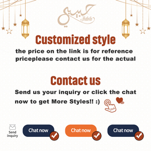 Bán buôn hồi giáo 2 cái Luxe kim cương abayas thiết lập tùy chỉnh sang trọng khiêm tốn Rhinestone abaya với Satin trắng bên trong Phiếu - Product Image 6