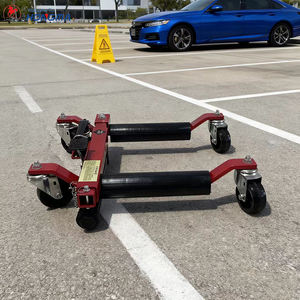 OEM Chariot de manutention robuste en acier pour roues, avec rouleaux de levage de pneus, cale de positionnement de véhicule et <span class=keywords><strong>cric</strong></span> à pédale pour voitures et camions - Product Image 2