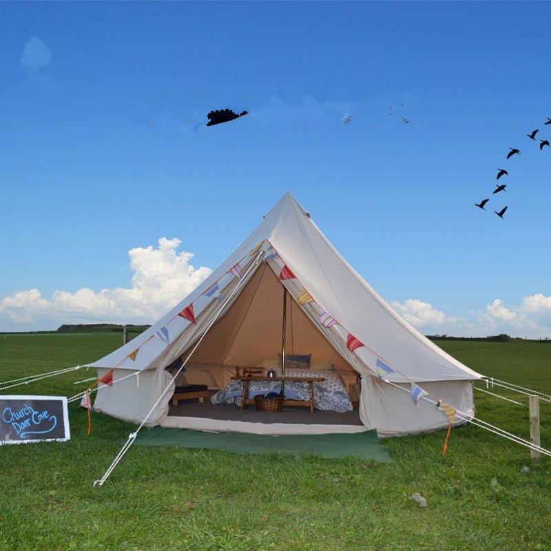 45 X 77cm Hotel Outdoor Event Tent Waterproof Windproof Retardant Canvas Bell Shape