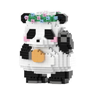 Ensembles de blocs de construction personnalisés sur le thème du panda Casse-tête unisexe en plastique pour tous les âges emballé dans une boîte - Product Image 1