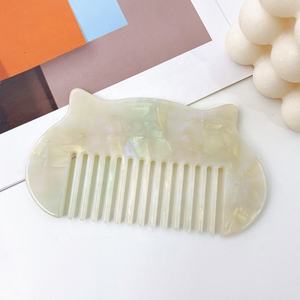 Peigne à dents de poche en gel de silice, pierre de marbre colorée, imprimé léopard, garniture ondulée démélante, buste de <span class=keywords><strong>cheveux</strong></span> - Product Image 5