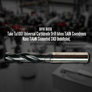 Broca Universal de Carburo Ttake Ta1001 con Recubrimiento Nano TiAlN 3xD Sin Perforar - Product Image 3