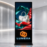 Kiosco de Señalización Digital de 55 Pulgadas con Pantalla Táctil LCD Android, Reproductor de Publicidad con CMS en la Nube, Tótem Interior para Comercio Minorista