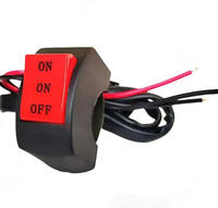 Interruptor de manillar para patinete eléctrico, luz LED delantera, intermitente de emergencia, interruptor de botón modificado universal