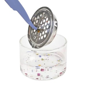 Gobelet transparent en verre pour le nettoyage des ongles avec brosse, bol à liquide acrylique Dappen pour usage professionnel en salon de manucure - Product Image 6
