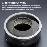 Fatigue Free Viewing 7X-50X Simul-Focal Trinocular Microscope With Polarizer Led Zoom Stereo Mobile for Electronic Repair